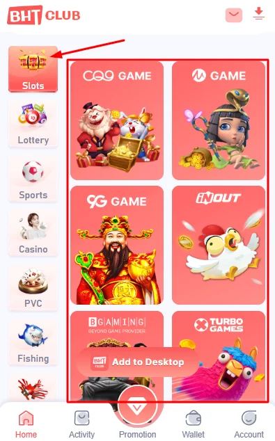 Slots game
